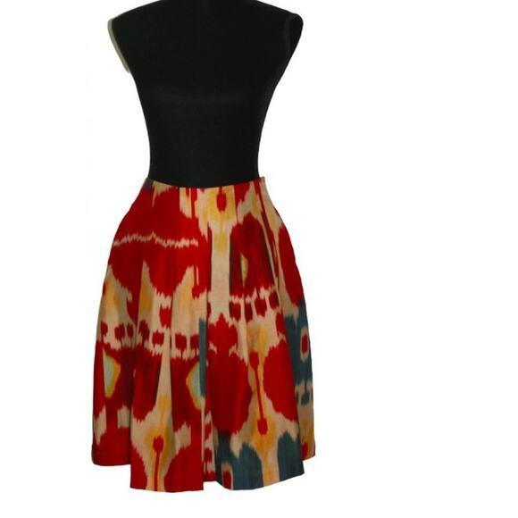 Lauren Ralph Lauren 100% Silk Pleated Skirt Size 6 - Picture 2 of 11